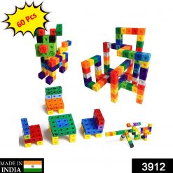 60 Pc Cube Blocks Toy used in all kinds of household and official places specially for kids and children for their playing and enjoying purposes.