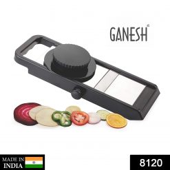 Ganesh Adjustable Plastic Slicer, 1-Piece, Black/Silver