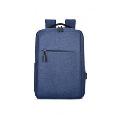 Blue Travel Laptop Backpack With USB Charging Port