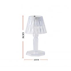 2in1 Transparent Mini Crystal Table Lamp with Reflection Light (Moq :- 12Pcs)