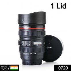 Camera Lens Shaped Coffee Mug Flask With (1 Lid Only)