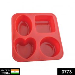 Silicone Circle, Square, Oval and Heart Shape Soap And Mini Cake Making Mould