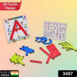 Alpha Numeric Puzzle Construction Puzzle Toys For Kids 3+ Years For Teaching Letters, Numbers