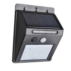Solar Security LED Night Light for Home Outdoor/Garden Wall (Black) (20-LED Lights)
