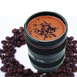 Camera Lens Shaped Coffee Mug Flask With (1 Lid Only)