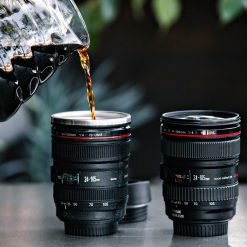 Plastic Camera Lens Stainless Steel Coffee Mug (1 lid )