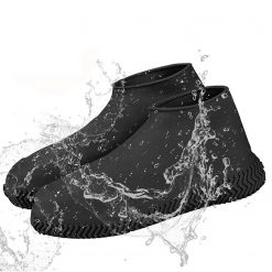 NON-SLIP SILICONE RAIN REUSABLE ANTI SKID WATERPROOF FORDABLE BOOT SHOE COVER ( LARGE )