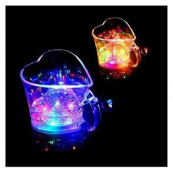 Heart Shape Activated Blinking Led Glass Cup