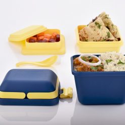 Airtight Lunch Box with Handle & Push Lock, Bento Lunch Box